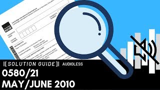 058021 MayJune 2010 Marking Scheme MS [upl. by Dex]