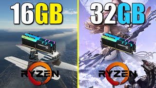 16GB vs 32GB RAM  Test on AMD Ryzen [upl. by Israeli681]