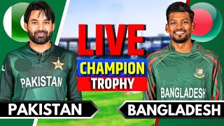 Pakistan vs Bangladesh Match 9  Live Cricket Match Today  PAK vs BAN  Champions Trophy  Preview [upl. by Irehc756]