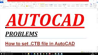 How to set CTB file in AutoCAD [upl. by Gazo229]