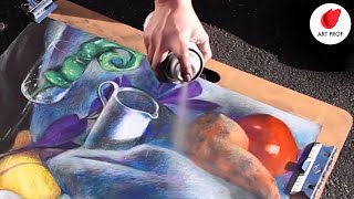 How to Use Spray Fixative for Drawings RISD Art Professor Demos [upl. by Sinne]