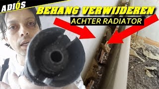 BEHANG VERWIJDEREN ACHTER RADIATOR [upl. by Ecnarret]