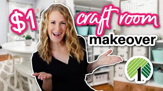 ULTIMATE DOLLAR TREE CRAFT ROOM TOUR 💙✂️ 1 organizing ideas w DoItOnaDime [upl. by Anala]