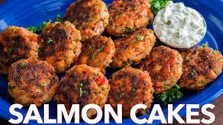 How To Make Salmon Cakes Recipe  Quick and Easy Salmon Patties [upl. by Buxton]