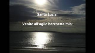 SANTA LUCIA ST LUCY Saint Lucia Day words lyrics text Italian Swedish sing along song italienska [upl. by Lejeune]