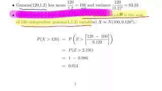 Gamma Distribution  Worked Example [upl. by Annelg178]