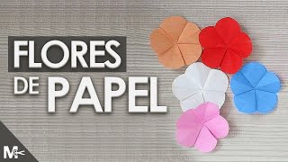 ► Como hacer FLORES PEQUEÑAS DE PAPEL en 5 MINUTOS 🌺 [upl. by Eniron]