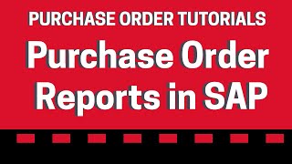 Purchase Order Report in SAP2022  SAP MM Purchase Order [upl. by Htedirem]