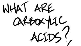 ALevel Chemistry  What are Carboxylic Acids [upl. by Demona]