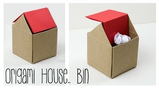 Origami Trash Bin Tutorial  DIY  Paper Kawaii [upl. by Engen]