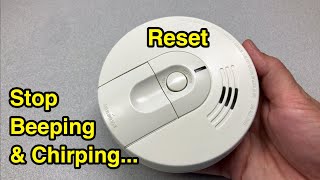 How to reset smoke detector amp make it stop beeping amp chirping randomly for no reason [upl. by Parnell270]