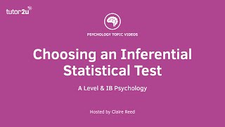 Research Methods  Choosing Inferential Statistics [upl. by Harad]