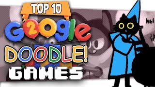 👾 Top Ten quotBest Google Doodlequot Games [upl. by Jalbert89]