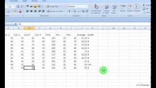 how to create marksheet in ms excel easy way [upl. by Anum789]