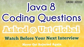 Java 8 Coding Questions asked in UST Global Interview [upl. by Epotimet]