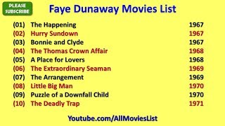 Faye Dunaway Movies List [upl. by Hughie]