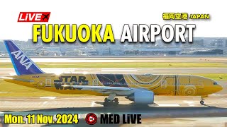 🟢LiVE Fukuoka FUK Airport Plane Spotting✈️福岡空港ライブカメラ Mon 11 Nov 2024 FUKRJFF [upl. by Anyrb435]