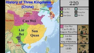 The History of Three Kingdoms China 189280 AD Every Year [upl. by Violette105]