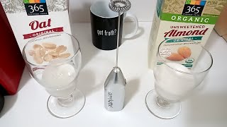 Oat Milk vs Almond Milk part 2 Frothing Test [upl. by Toscano15]