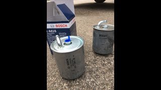 W203 Mercedes C220 fuel filter replacement  ALL STEPS [upl. by Nawd]