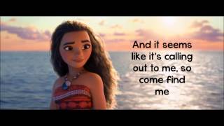 Moana How Far Ill Go Lyrics Aulii Cravalho [upl. by Nylareg]