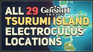 All 29 Tsurumi Island Electroculus Locations Genshin Impact [upl. by Cris]