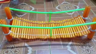 How to make a bridge from straws [upl. by Nahtan854]