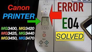 Canon Printer Error E04 E4  Solved [upl. by Yenaj]