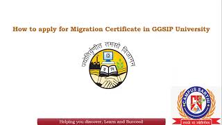 GGSIP University  How to Apply Migration Certificate Complete Rules amp Regulations [upl. by Jabez556]