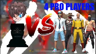 Vincenzo amp Ruok Vs 4 Pro Players FreeFire [upl. by Attolrahc]