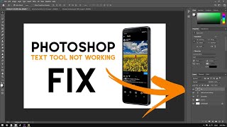 How to fix the Photoshop Text Tool not working [upl. by Kcirej]