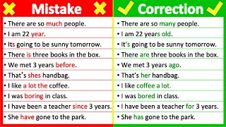 20 MOST COMMON GRAMMAR MISTAKES 🤔 😮  Mistakes amp correction ✅ [upl. by Eicarg]