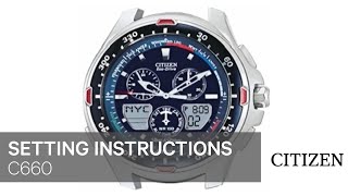 Citizen Watch Setting Instruction — C660 [upl. by Bancroft222]