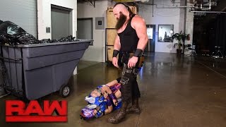 Braun Strowman lays waste to Team Red Superstars Raw April 17 2017 [upl. by Mendel]