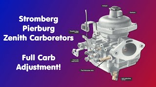 carburetor adjustment Stromberg  Pierbug 175CD Carburetor [upl. by Anidan]