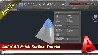 Autocad Tutorial How To Use Patch Surface Command [upl. by Anayhd882]