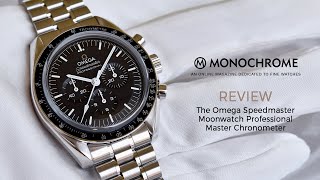 REVIEW The 2021 Omega Speedmaster Moonwatch Professional Master Chronometer Hesatile amp Sapphire [upl. by Berl788]