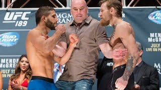 UFC 189 Weighins Conor McGregor vs Chad Mendes [upl. by Delores190]