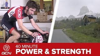 Power amp Strength Training 40 Minute Indoor Cycling Workout – Passo Giau [upl. by Satsok]