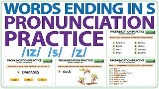 English Pronunciation Practice  How do you pronounce words ending in S [upl. by Eenaej943]