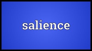 Salience Meaning [upl. by Anallise]