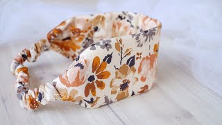 Simple Headband for Beginners  DIY Headband from Scrap Fabric [upl. by Socher]