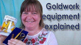 Goldwork embroidery equipment explained [upl. by Bj]