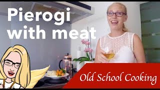 Traditional Polish Pierogi with meat  How to make Polish dumplings with meat from scratch [upl. by Lletnahs]