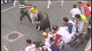 Pamplona Running Of The Bulls [upl. by Ebert824]