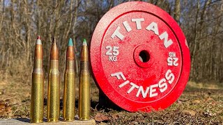 50 Cal vs Steel Olympic Weight 🏋 [upl. by Lledor624]