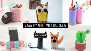 7 Easy DIY Toilet Paper Roll Crafts [upl. by Battiste]