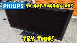 How to Fix Your Philips TV That Wont Turn On  Black Screen Problem [upl. by Santa]