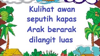 lirik AWAN PUTIH  Lagu Anak  Cipt AT Mahmud  Musik Pompi S [upl. by Ellerahs]