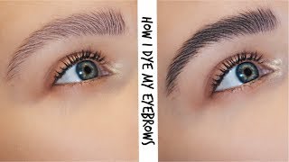 DIY EYEBROW TINT TUTORIAL USING BLACK EYLURE DYBROW  LoveFings [upl. by Schafer]